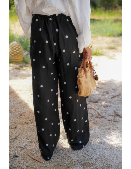 Pantalon Pois Noir VMJOAN - Vêtements d'intérieur chics et élégants