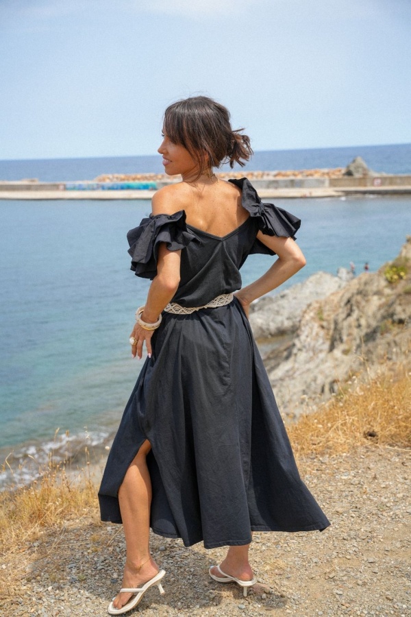 ROBES FEMME VOLANT NOIR E26 Noho - 1 | Benvenuto 2