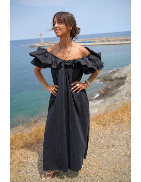 Black Ruffled Dress CASERTA Noho - 5 | Welcome