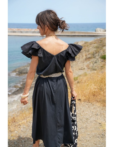 Robe Volants Noires CASERTA Noho - 6 | Accueil