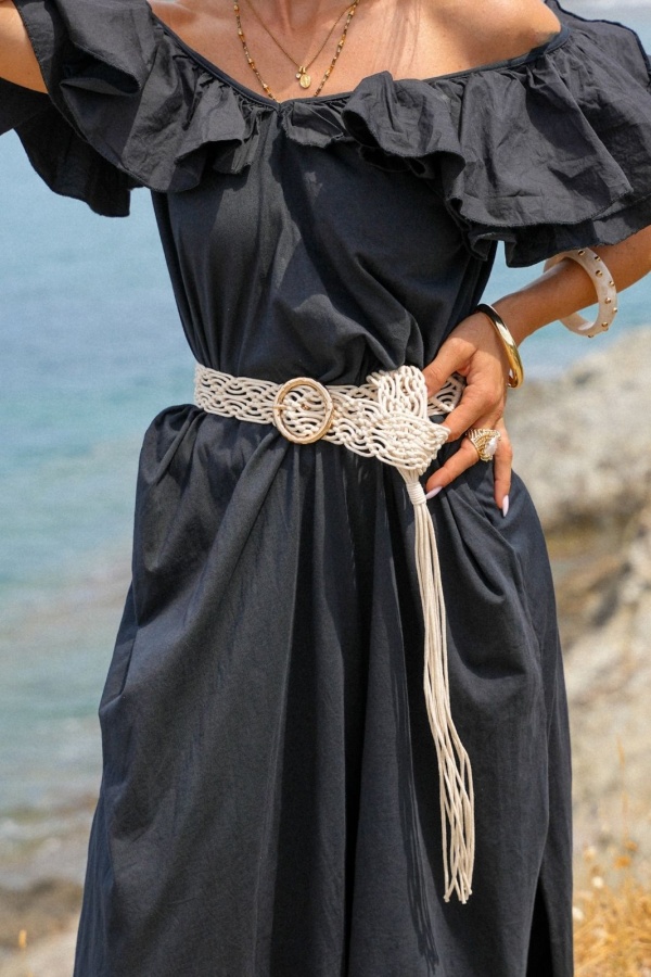 CEINTURES FEMME MACRAM ECRU E26 Noho - 1 | Benvenuto