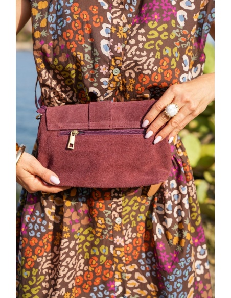 Sac Daim Bordeaux MILAN Noho - 2 | Accueil