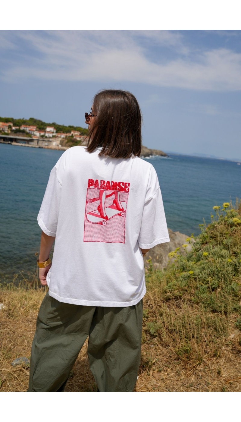 Tee-shirt Blanc Skate CAKETIN Noho - 1 | Accueil