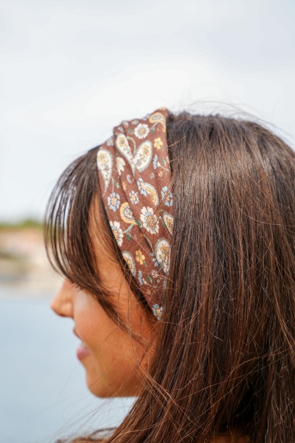 AZALÉE Accesorio para el cabello de cachemira marrón Noho - 1 | Bienvenido 2
