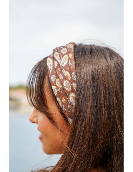 AZALÉE Brown Cashmere Hair Accessory Noho - 2 | Welcome