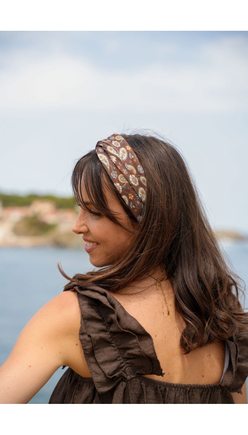 AZALÉE Brown Cashmere Hair Accessory Noho - 1 | Welcome
