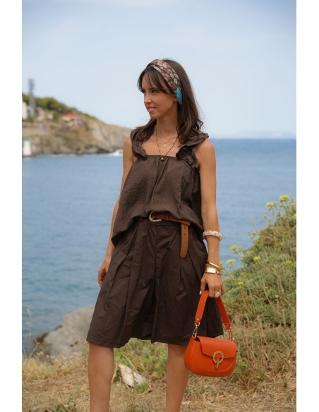 SHORTS FEMME CEINTU MARRON E26 Noho - 1 | Benvenuto
