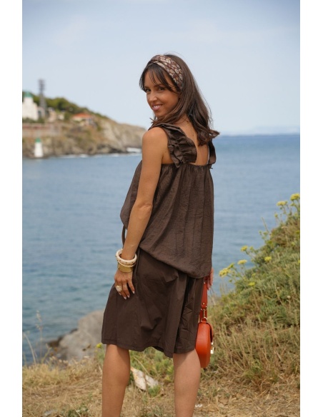 SHORTS FEMME CEINTU MARRON E26 Noho - 3 | Benvenuto