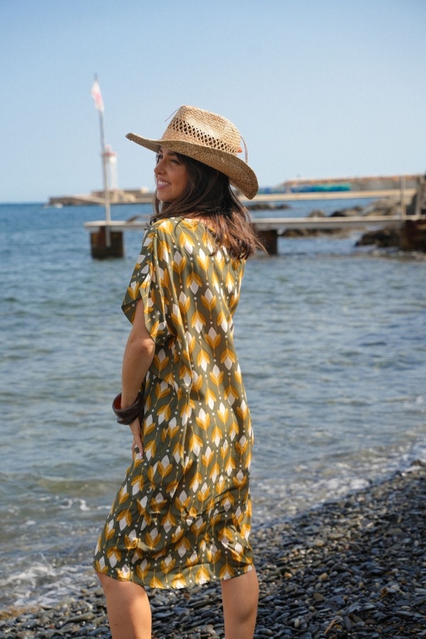 ROBES FEMME IMPRI KAKI E26 Noho - 1 | MULHERES 2