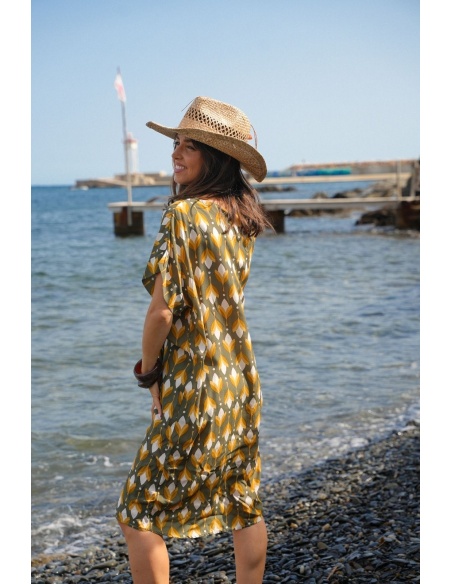 ROBES FEMME IMPRI KAKI E26 Noho - 2 | MULHERES