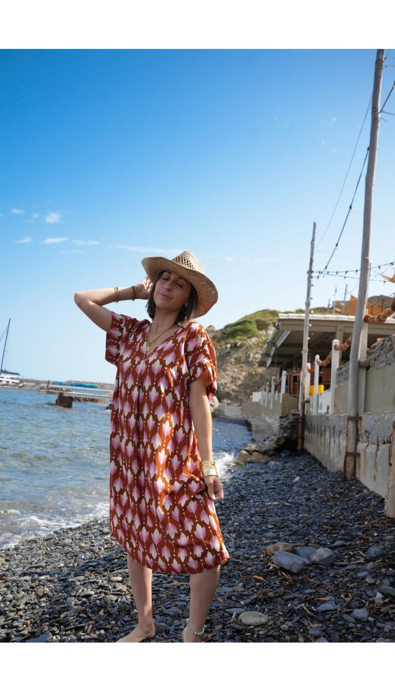 ROBES FEMME IMPRI CAMEL E26 Noho - 4 | DONNE