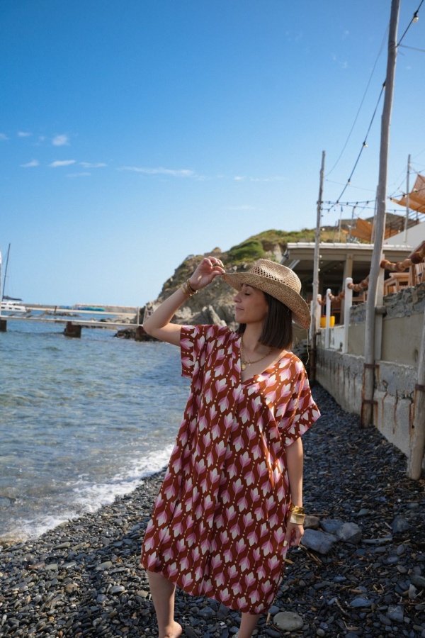 ROBES FEMME IMPRI CAMEL E26 Noho - 1 | MULHERES