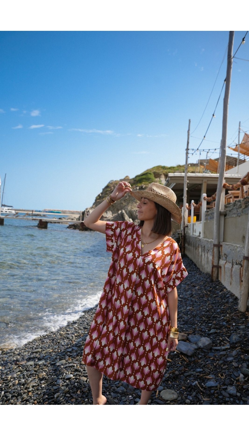 ROBES FEMME IMPRI CAMEL E26 Noho - 1 | DONNE