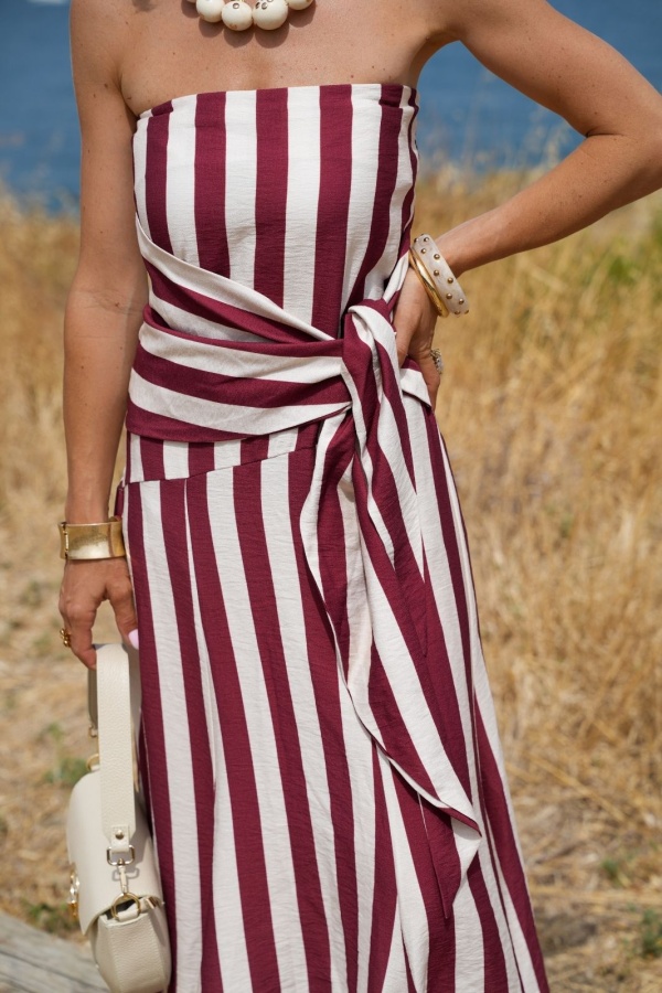 Red Striped Bow Dress SINTRA Noho - 1 | Welcome 2