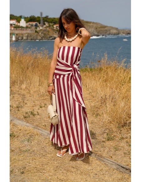 Vestido Laço Listrado Vermelho SINTRA Noho - 3 | Bem-vindo