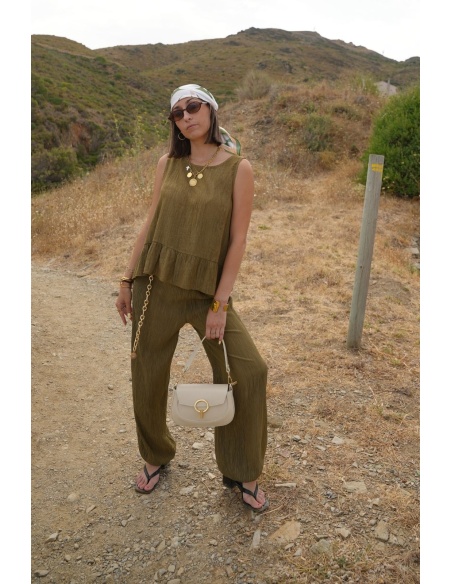 PANTALON FEMME VERT E26 Noho - 3 | Bem-vindo