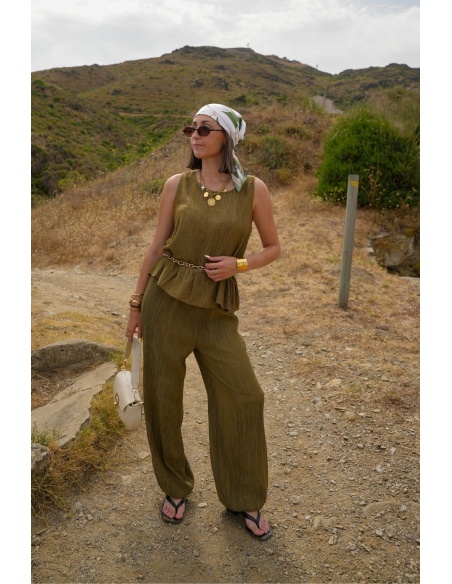 PANTALON FEMME VERT E26 Noho - 1 | Bem-vindo