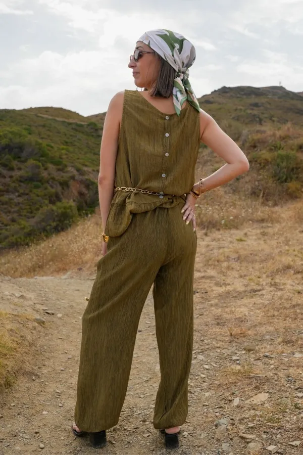 Pantalon Ample Vert VERONE Noho - 1 | Accueil 2