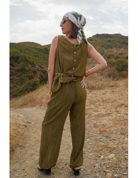 PANTALON FEMME VERT E26 Noho - 2 | Bem-vindo