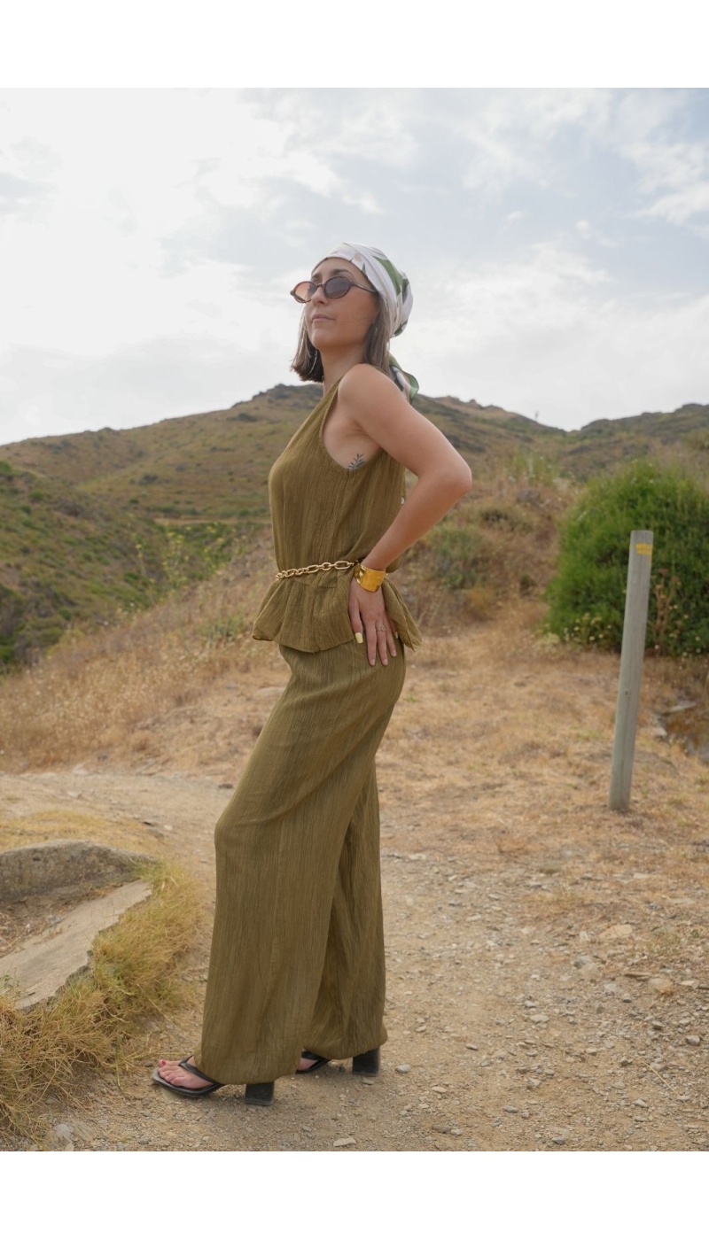 PANTALON FEMME VERT E26 Noho - 4 | Bem-vindo