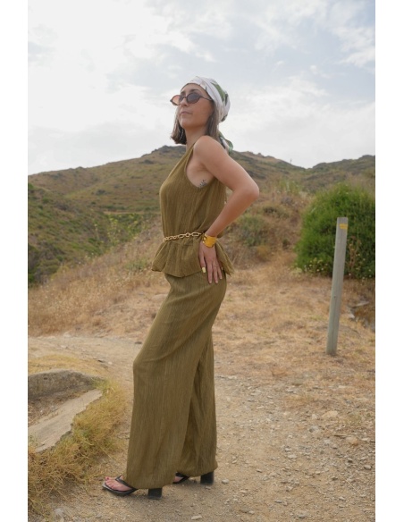 PANTALON FEMME VERT E26 Noho - 4 | Bem-vindo