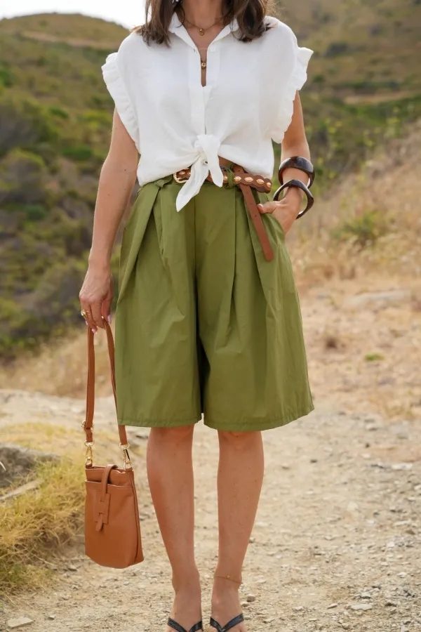 Short Vert Ceinture AMBRIA Noho - 1 | Accueil 2