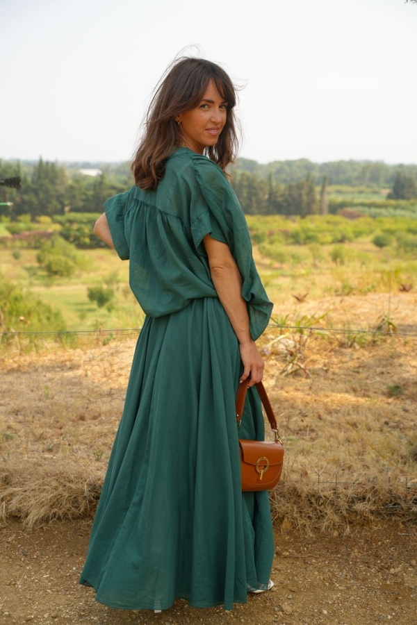 BLOUSE VERT H26 Johanna - 1 | Bienvenido 2