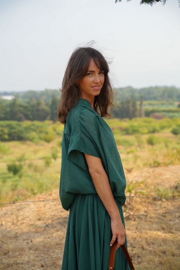 BLOUSE VERT H26 Johanna - 1 | Bienvenido