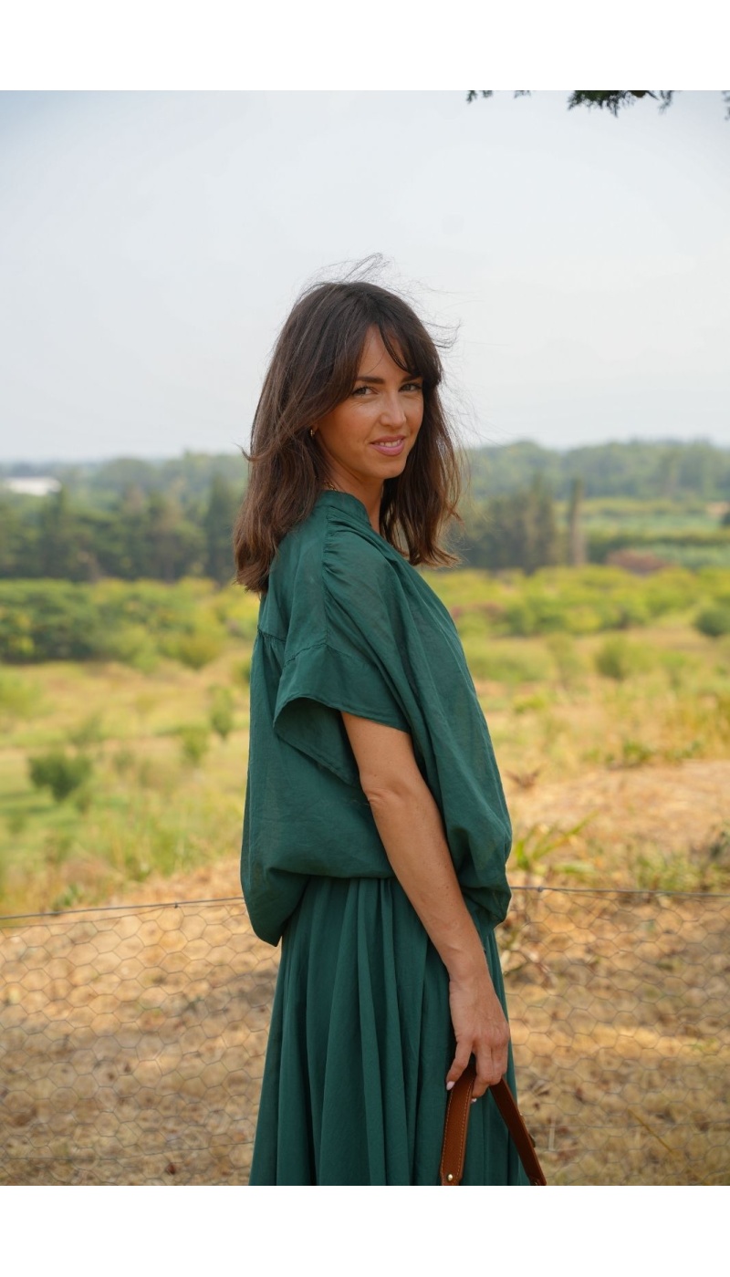 BLOUSE VERT H26 Johanna - 1 | Bienvenido