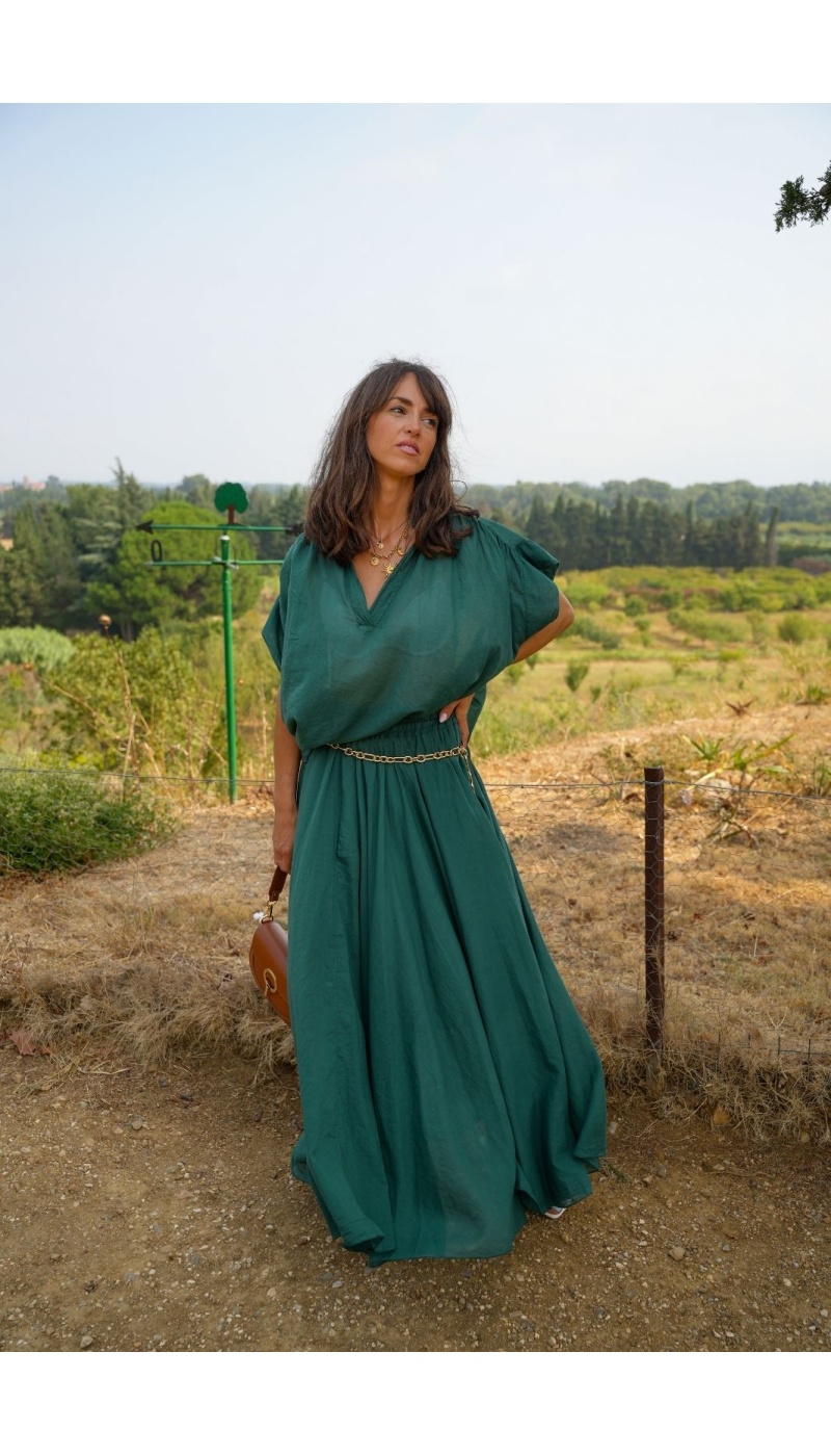 BLOUSE VERT H26 Johanna - 3 | Bienvenido