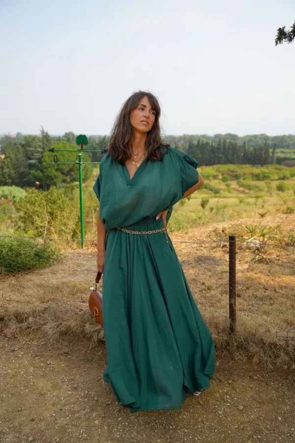 Jupe Longue Verte Johanna ORIA Noho - 1 | Accueil