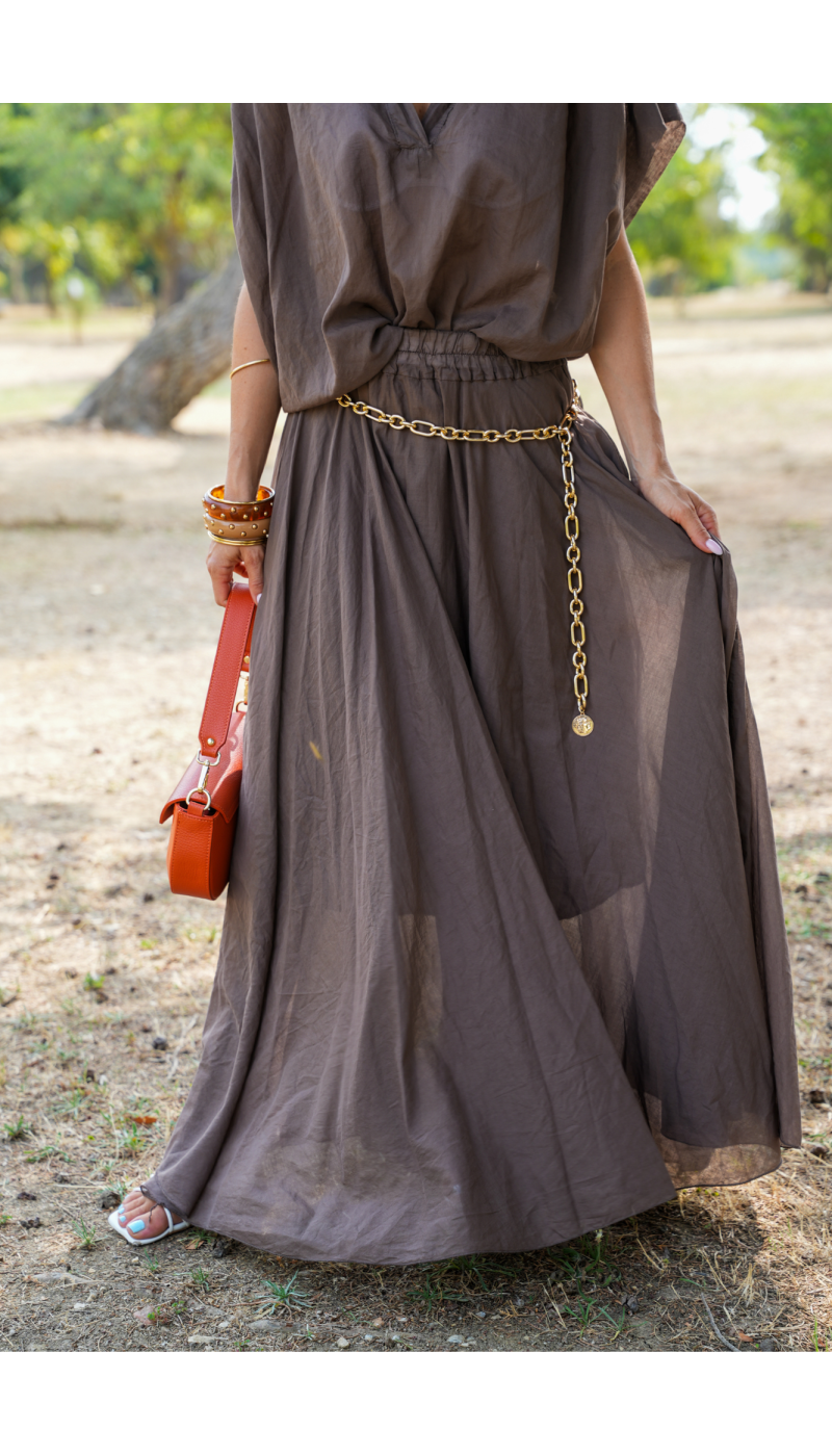 JUPES FEMME LONGUE MARRON H26 Johanna - 3 | Benvenuto