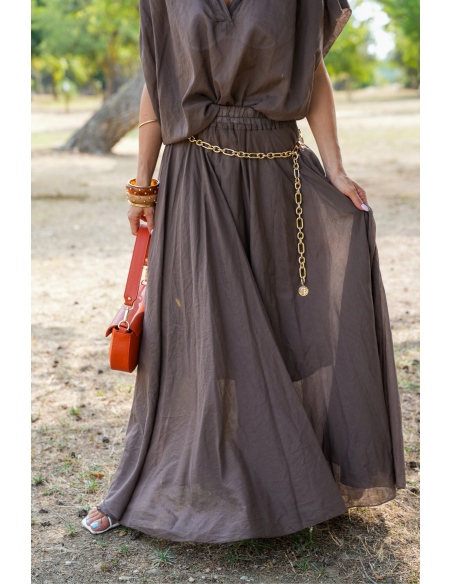 JUPES FEMME LONGUE MARRON H26 Johanna - 3 | Benvenuto