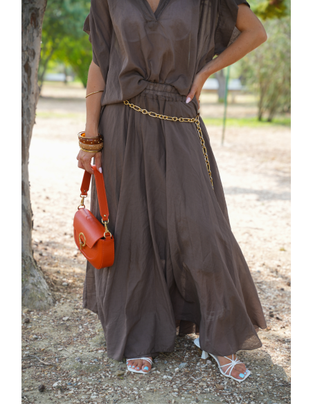 JUPES FEMME LONGUE MARRON H26 Johanna - 4 | Benvenuto