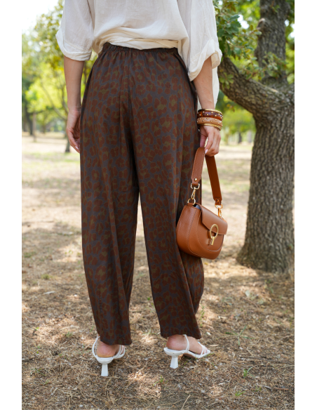 PANTALON FEMME LEOPAR GRIS H26 - 1 | Benvenuto
