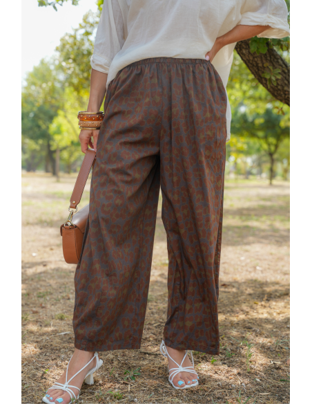 PANTALON FEMME LEOPAR GRIS H26 - 2 | Benvenuto