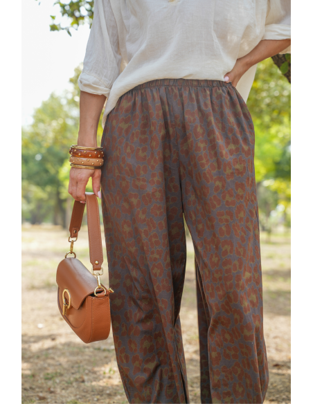 PANTALON FEMME LEOPAR GRIS H26 - 3 | Benvenuto