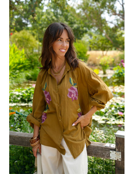 CHEMISIER BRODER CAMEL H26 Johanna - 3 | Benvenuto