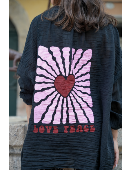 CHEMISIERS PEACE NOIR H26 - 3 | Benvenuto
