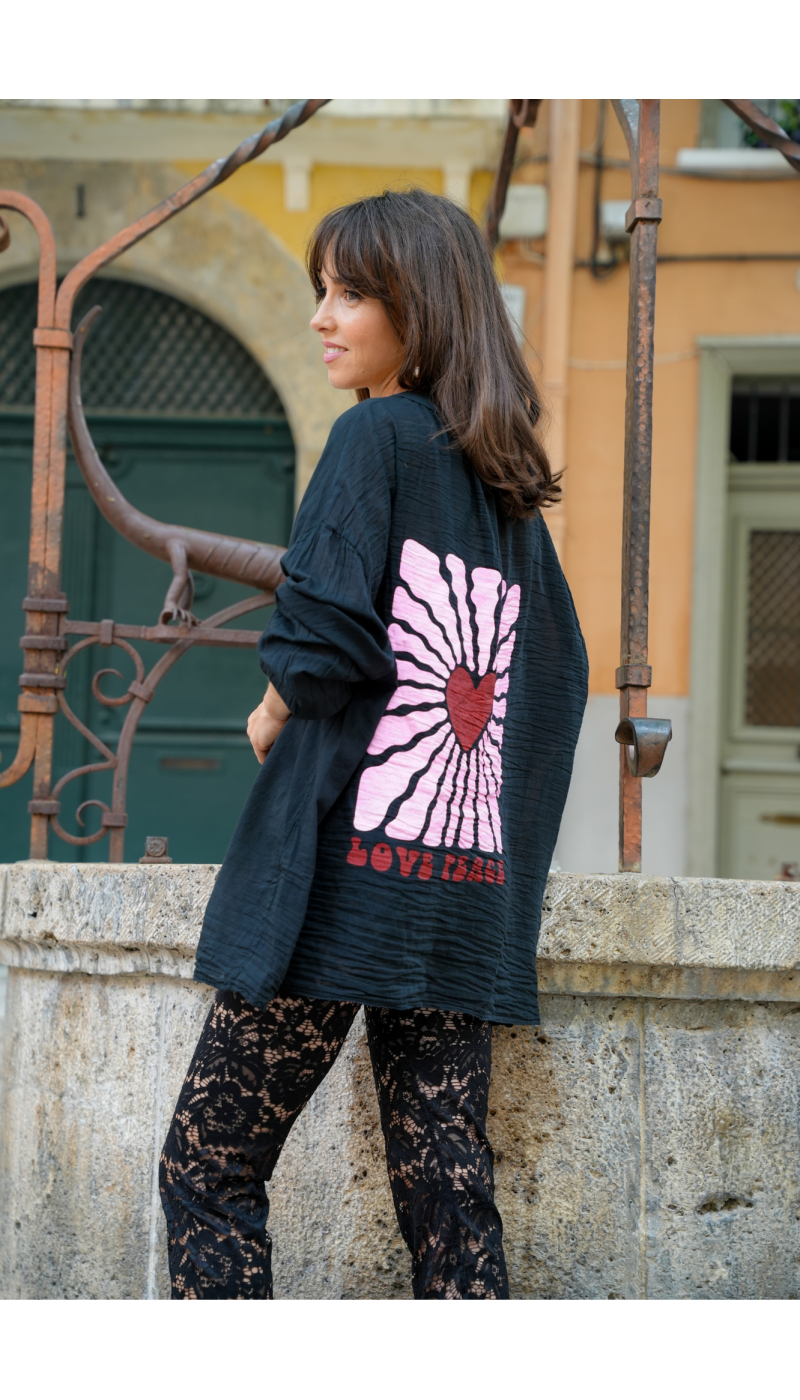 CHEMISIERS PEACE NOIR H26 - 2 | Benvenuto
