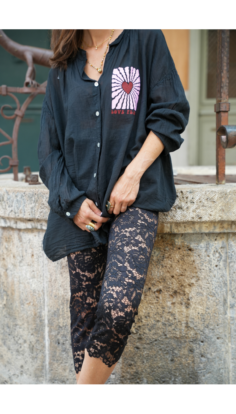 CHEMISIERS PEACE NOIR H26 - 5 | Benvenuto