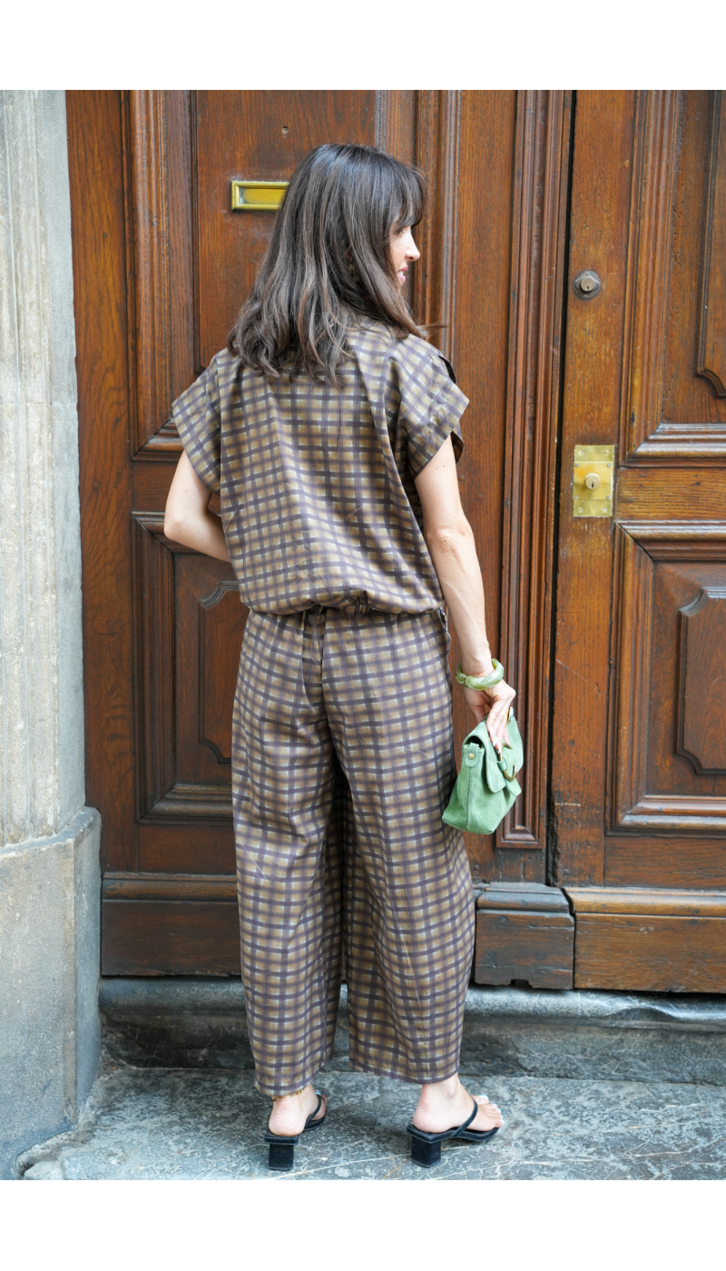 PANTALON FEMME MARRON H26 - 4 | Bienvenido