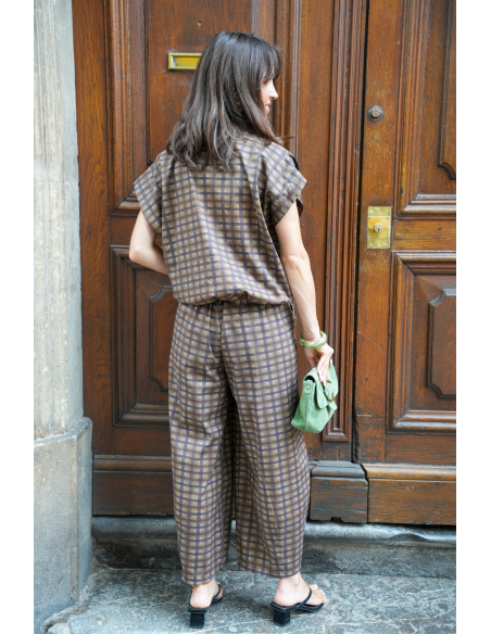 PANTALON FEMME MARRON H26 - 4 | Bienvenido
