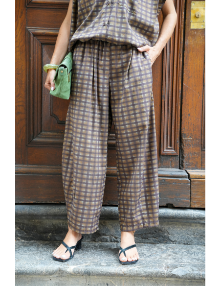 PANTALON FEMME MARRON H26 - 3 | Bienvenido