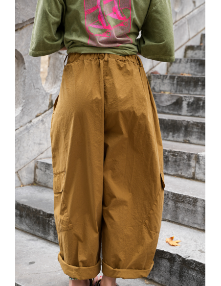 PANTALON FEMME CARGOT CAMEL H26 Johanna - 4 | Benvenuto