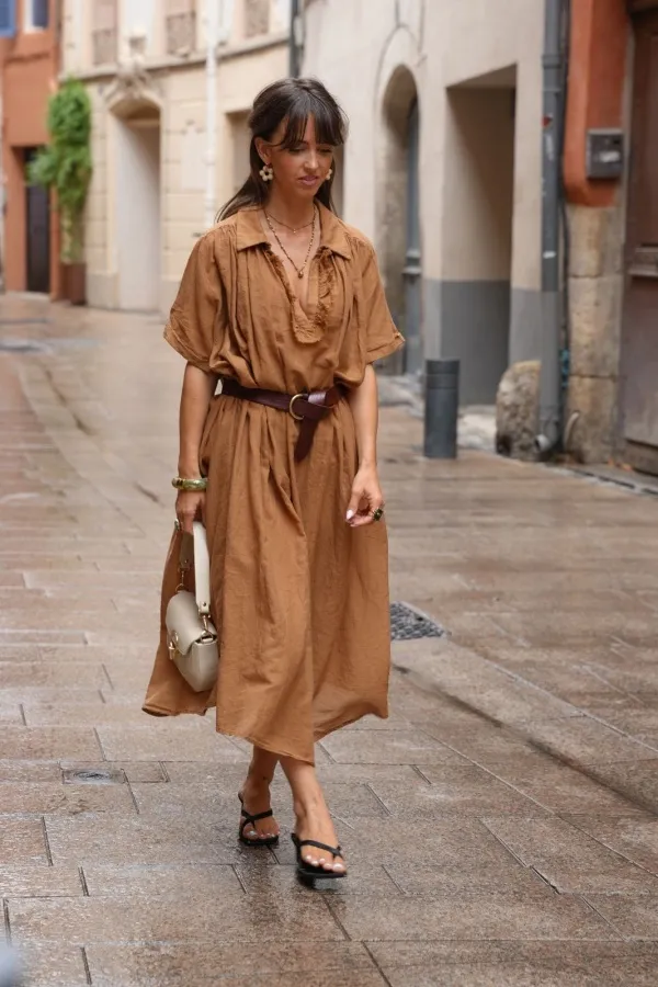 Robe Longue Camel Johanna JUDE Johanna - 1 | Accueil