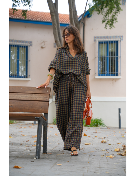 PANTALON FEMME CARREA VERT H26 Johanna - 1 | Benvenuto