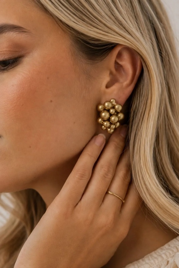 orient GRAPPE DORE BOUCLES D'OREILLES - 1 | Welcome