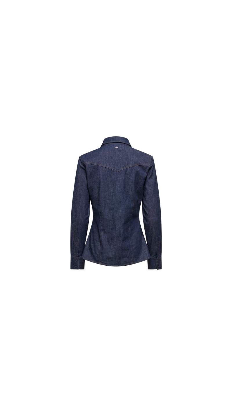 Chemisier Bleu Foncé Denim ONLOLIVIA ONLY - 4 | Accueil