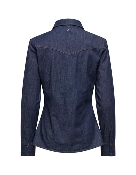 Chemisier Bleu Foncé Denim ONLOLIVIA ONLY - 4 | Accueil